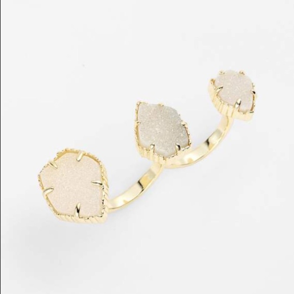NWOT Naomi Druzy Kendra Scott Double Finger Ring